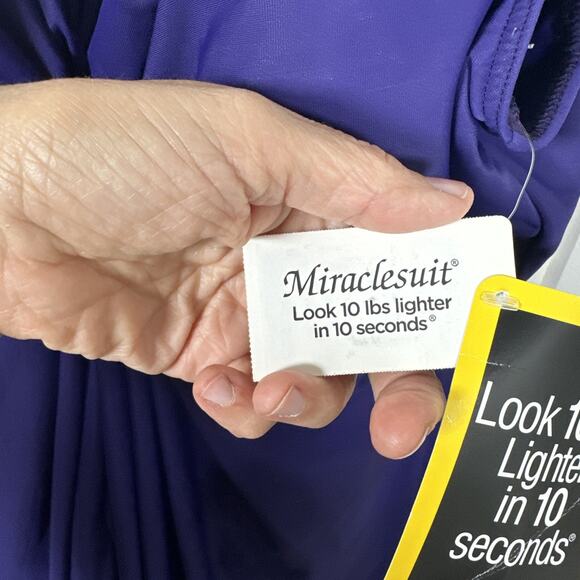 Miraclesuit Women's Plus Size 24W Purple Marais Tummy Control Swim-dress NWT! - Picture 7 of 11